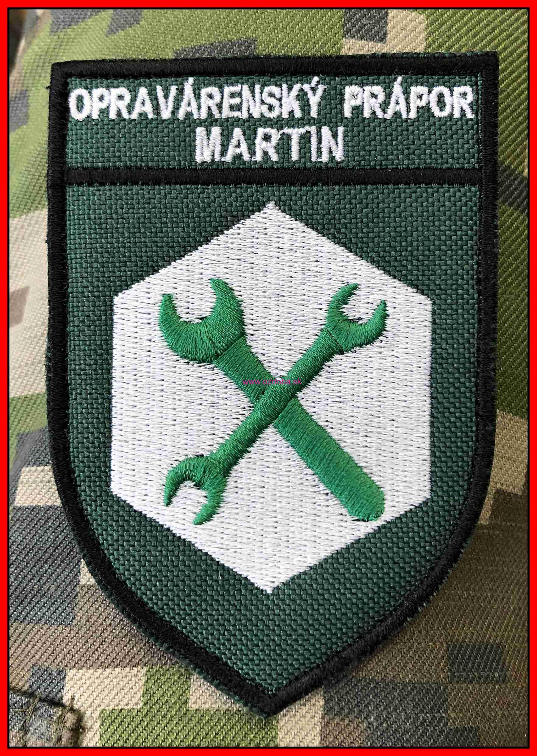 Znak vojenský opravárenský prápor MARTIN farebný
