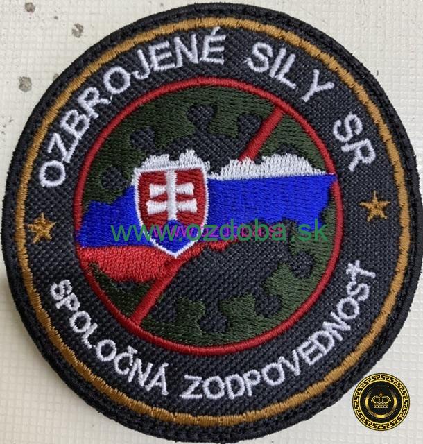 RUKÁVOVÝ ZNAK SPOLOČNÁ ZODPOVEDNOSŤ VYŠÍVANA VERZIA