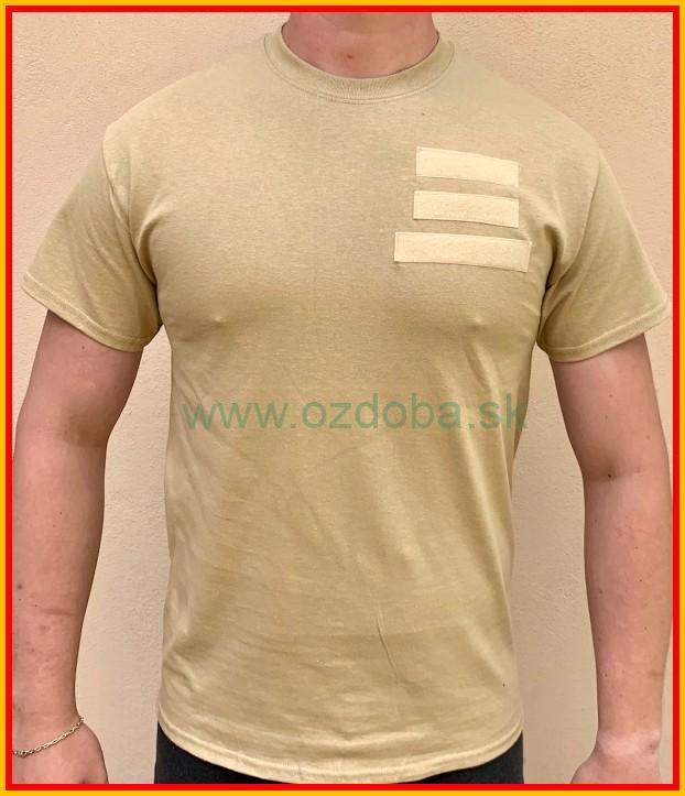 Tričko s hodnosťou a menovkou púšť veľkosť L
