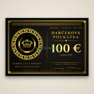 Darčeková poukážka OZDOBA 100 €